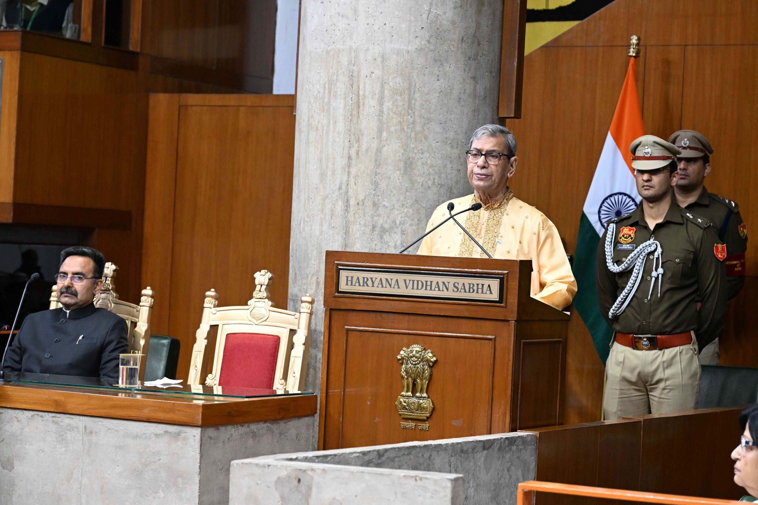 हरियाणा विधान सभा में राज्यपाल का भव्य स्वागत | — चंडीगढ़, 20 फरवरी